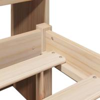 Bed met boekenkast zonder matras massief grenenhout 180x200 cm - thumbnail