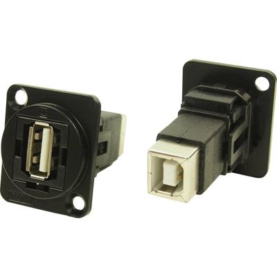 Cliff CP30209NMB CP30209NMB XLR-adapter USB A-bus 2.0 naar USB-B bus 2.0 Adapter, inbouw 1 stuk(s)