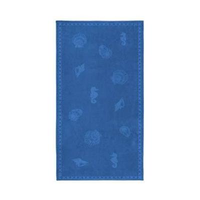 Seahorse Seahorse Strandlaken Shells Blue 100x200