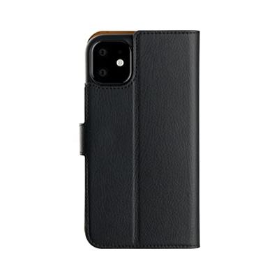 Xqisit Apple iPhone 11 hoes klaphoes zwart