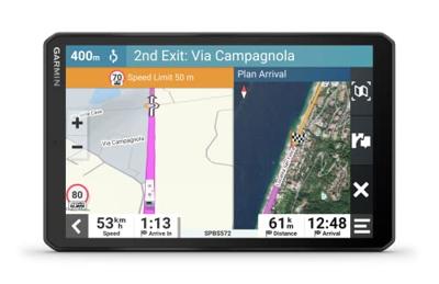 GPS - Garmin - Camper 895 - Scherm 8 - Dubbele oriëntatie