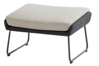 Avila voetenbank met kussen - Polyloom antraciet | 4 Seasons Outdoor - thumbnail