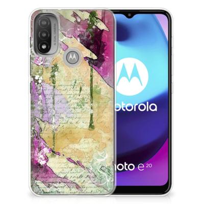 Hoesje maken Motorola Moto E20 | E40 Letter Painting Hoesje maken Motorola Moto E20 | E40 Letter Painting