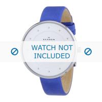 Horlogeband Skagen SKW2172 Leder Blauw 14mm - thumbnail