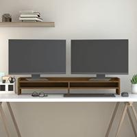 VidaXL Monitorstandaard 100x24x16 cm massief grenenhout honingbruin - thumbnail
