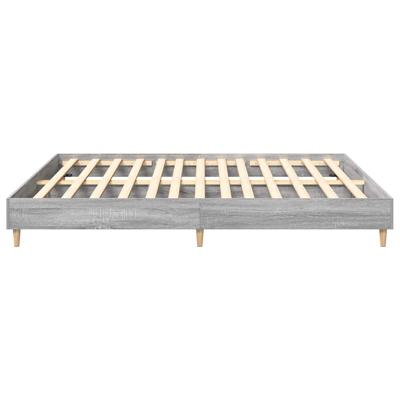 Bedframe zonder matras 180x200 cm spaanplaat grijs Sonoma
