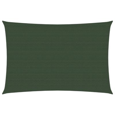 VidaXL Zonnezeil 160 g/m² 6x7 m hdpe donkergroen