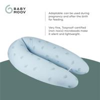 Babymoov B.love moederschap en borstvoeding kussen met ultra -fijne microbilles vulling - gemaakt in Europa, blauw - thumbnail