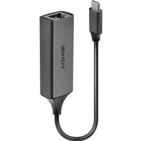 LINDY 43299 Netwerkadapter 5 GBit/s USB-C 3.1 Gen 1, Gigabit-LAN (1 Gbit/s), RJ45