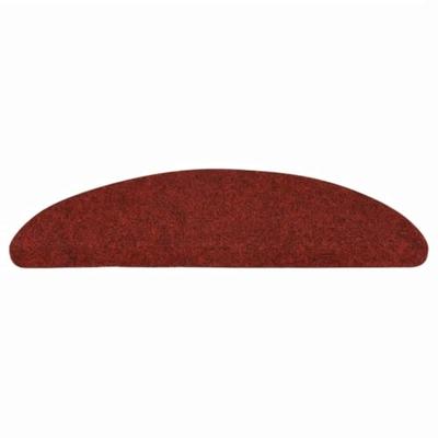 VidaXL Trapmatten zelfklevend 10 st 56x17x3 cm bordeaux rood halfrond - thumbnail