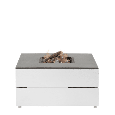 Cosipure 100 white frame / grey top 100x100x50 cm - Numansdorp Showmodel- - Aluminium- Cosi Fires