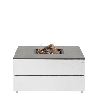 Cosipure 100 white frame / grey top 100x100x50 cm - Numansdorp Showmodel- - Aluminium- Cosi Fires - thumbnail