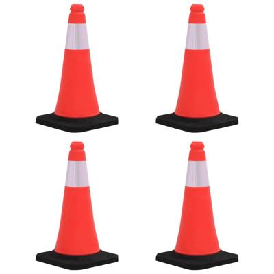 VidaXL Verkeerskegels met zware basis 4 st reflecterend 50 cm