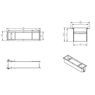 Wiesbaden Inbouw Toiletrolhouder met Reserve Rolhouder RVS