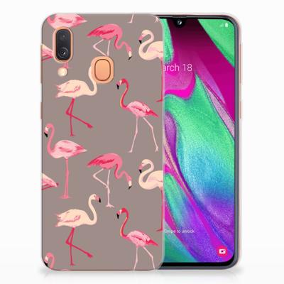 Samsung Galaxy A40 | TPU Hoesje | Flamingo