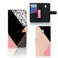 Xiaomi Redmi 8A | Book Case | Zwart Roze Vormen - thumbnail