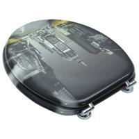 Toiletbril van MDF met New York dessin - thumbnail