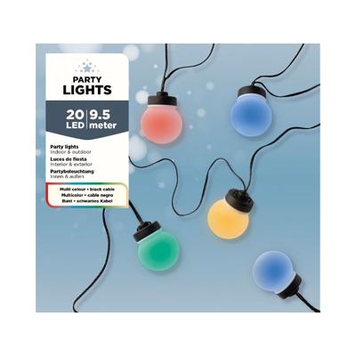 Partylight lumineo led 20 bollen 950cm assorti
