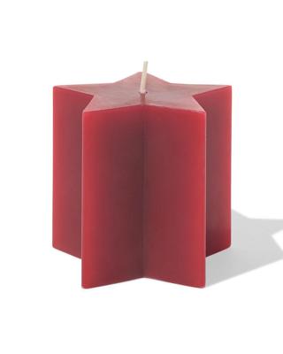 HEMA Vormkaars ster 8x7.5x7.7cm rood