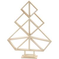 Creativ Company Geometrische kerstboom van hout, h: 40 cm, b: 31 cm, 1 stuk - thumbnail