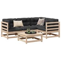 5-delige Loungeset massief grenenhout - thumbnail