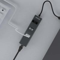 SAVIO USB Hub USB C verdeler - USB C adapter - 3 x USB C Hub - USB Adapter - USB-C Hub - Adapter USB C Switch - USB hubs - 1 x USB LAN-poort - USB C Hub - USB Multiport - thumbnail
