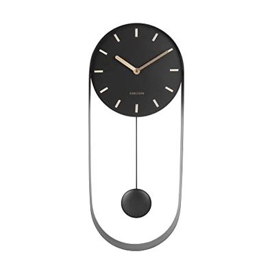 Karlsson Wandklok PendulumCharm zwart - Ø 20 x 50cm - KA5822BK