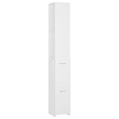 Badkamerkast 25x26,5x170 cm bewerkt hout wit
