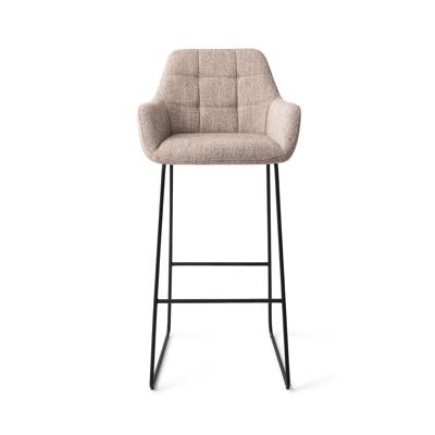 Jesper Home Barkruk 'Noto' Slide Black, kleur Biscuit Beach (zithoogte 75cm)