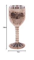 Kelk Beker met Schedel Handgeschilderd (18 cm) - thumbnail