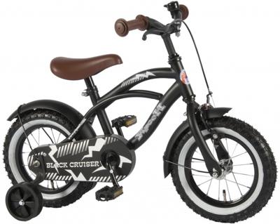 Volare black cruiser kinderfiets - jongens - 14 inch - zwart - 95% afgemonteerd