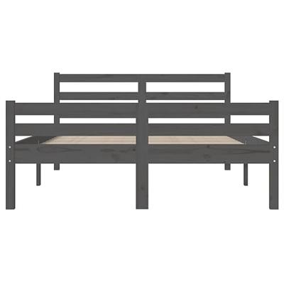 Bedframe massief hout grijs 120x200 cm Bedframe massief hout grijs 120x200 cm