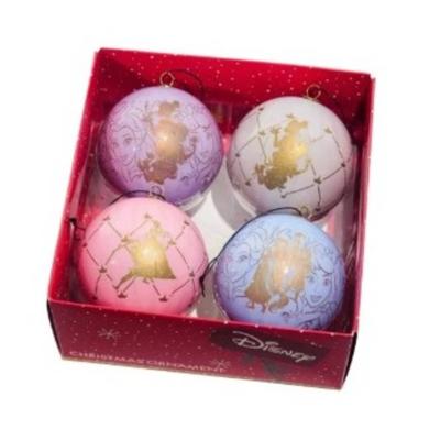 Box kerstbal plastic d7.5cm prinses 4st Kurt S. Adler - Kurt s adler