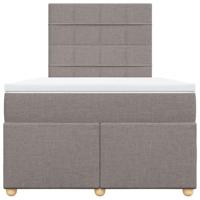 Boxspring met matras stof taupe 120x190 cm - thumbnail