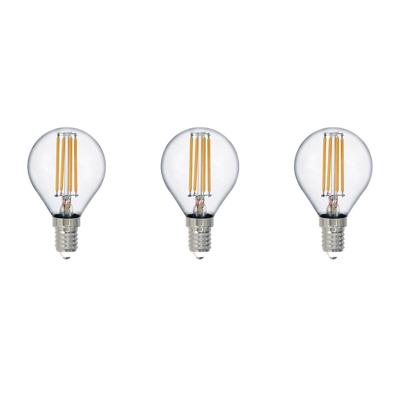 LED Filament Lamp Set 3 Stuks - E14 Fitting 2W - Warm Wit 2700K - Glas