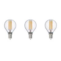 LED Filament Lamp Set 3 Stuks - E14 Fitting 2W - Warm Wit 2700K - Glas - thumbnail