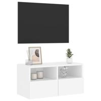 Tv-wandmeubel 60x30x30 cm bewerkt hout wit - thumbnail