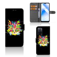 OPPO A16/A16s/A54s Leuk Hoesje Cat Color - thumbnail