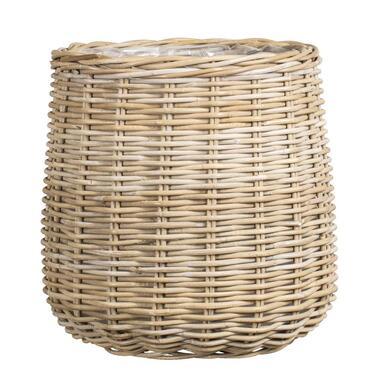 Bloempot Steef - naturel - rotan - 50xø50 cm