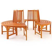 Boombank Ø 160cm gemaakt van eucalyptus hout - FSC gecertificeerd - thumbnail