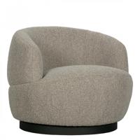 WOOOD Draaifauteuil 'Woolly' Bouclé, kleur Naturel - thumbnail