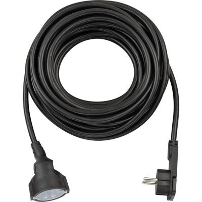 Brennenstuhl Kwaliteits kunststof verlengsnoer met platte stekker 10m H05VV-F3G1,5 zwart - 1168980010