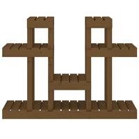 Plantenstandaard 104,5x25x77,5cm massief grenenhout honingbruin - thumbnail