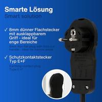 REV 0012626514 Stekkerdoos met schakelaar 6-voudig Zwart Randaarde stekker 1 stuk(s) - thumbnail