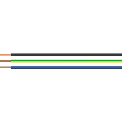 HELU 28761-100 Enkele ader H05V-U 1 x 0.50 mm² Zwart 100 m