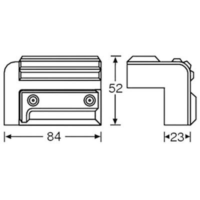 Adam Hall B005CN7ZLC Luidspreker-hoek (l x b) 83 mm x 52 mm Kunststof 1 stuk(s) - thumbnail