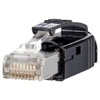 Metz Connect Kabel RJ45-stekker zwart Cat.6 Class EA 1401505012-E Stekker Zwart 1 stuk(s)