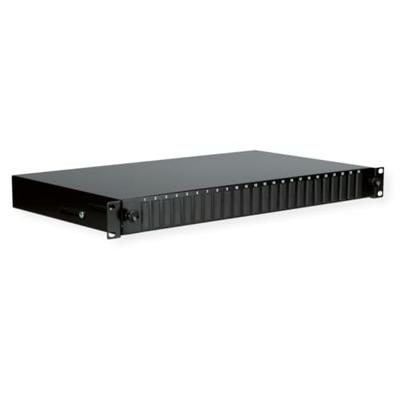 VALUE 19 glasvezel patchbox, leeg 1 HE, uittrekbaar, geschikt voor 24x SC-DX/LC 4-voudig