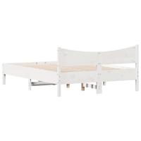 Bedframe massief grenenhout wit 120x200 cm - thumbnail