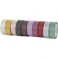 Creativ Company Glitter tape, b: 15 mm, diverse kleuren, 10x6 m/ 1 doos - thumbnail